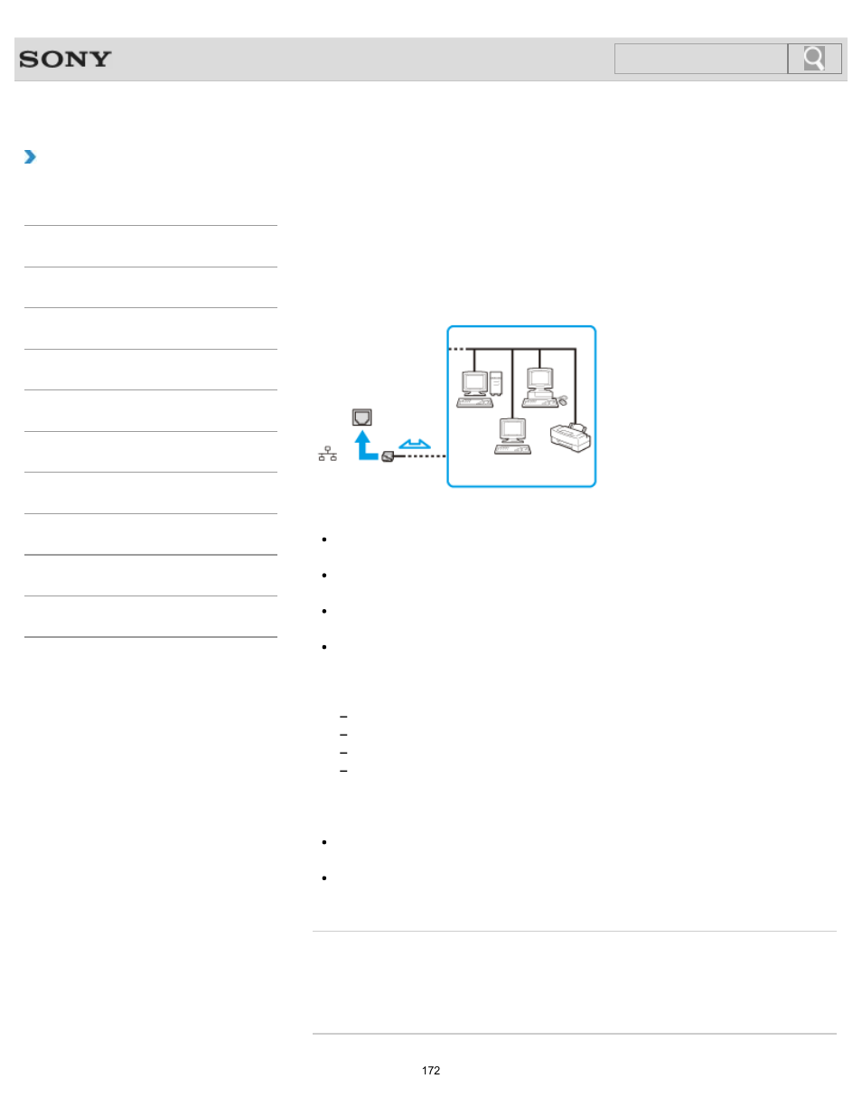 Connecting to the internet with a wired connection, Details, How to use | Search | Sony SVS1511BFXB User Manual | Page 172 / 407