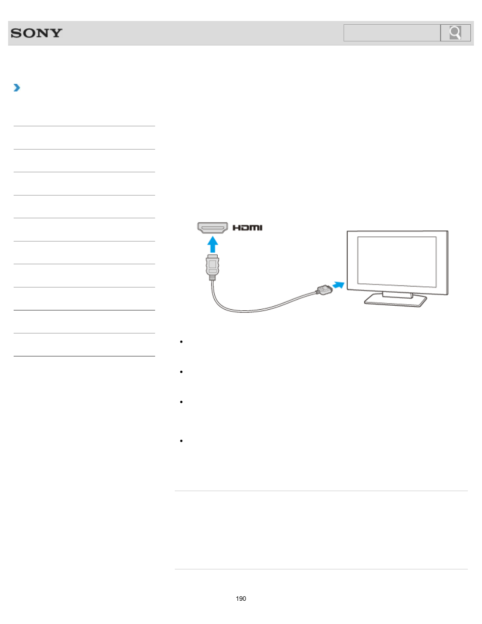 Connecting a tv with an hdmi input port, Details, How to use | Search | Sony SVS1511BFXB User Manual | Page 190 / 407