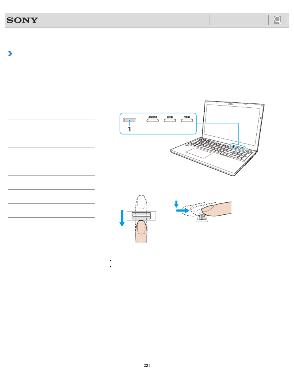 How to use, Search | Sony SVS1511BFXB User Manual | Page 221 / 407