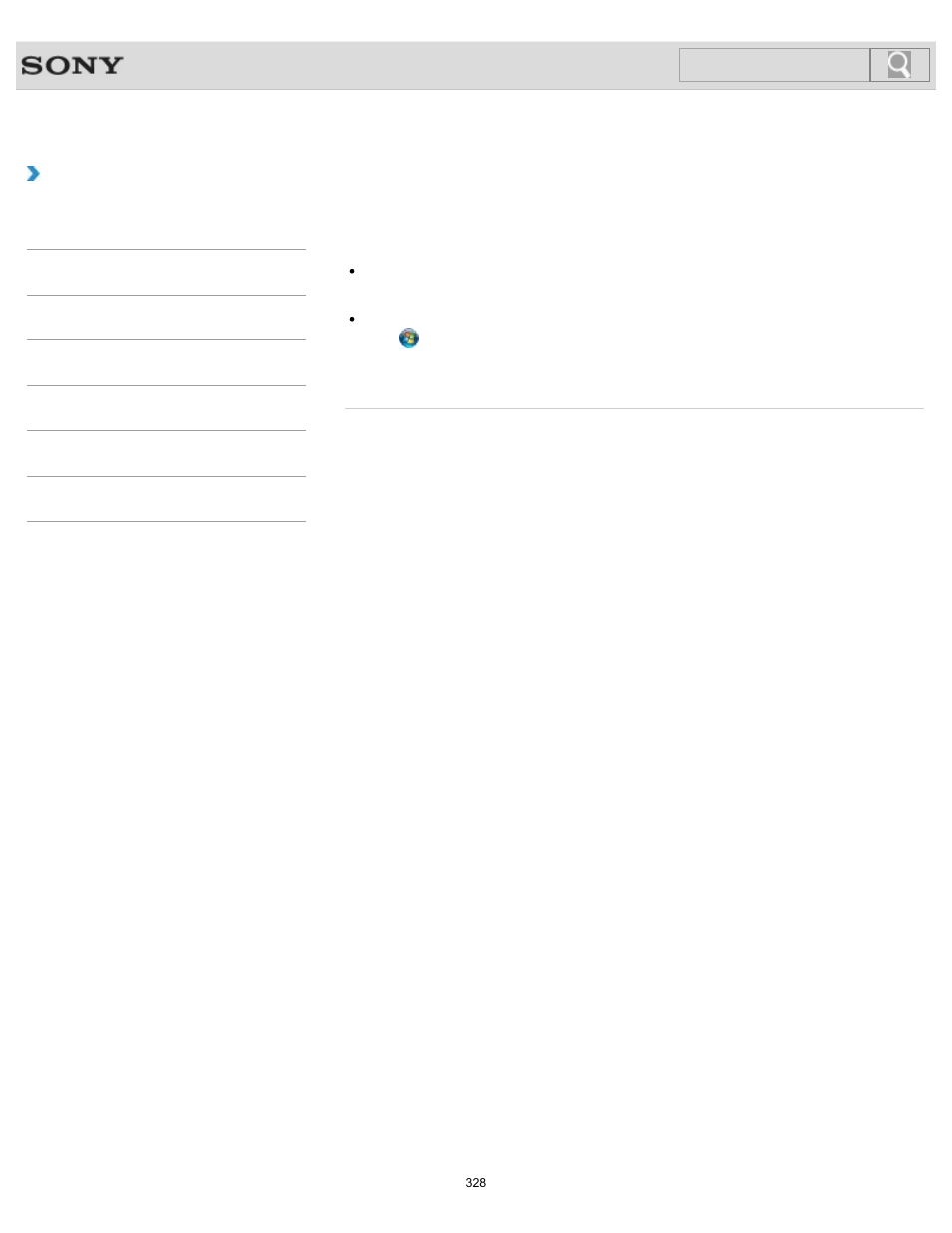 Troubleshooting, Search | Sony SVS1511BFXB User Manual | Page 328 / 407