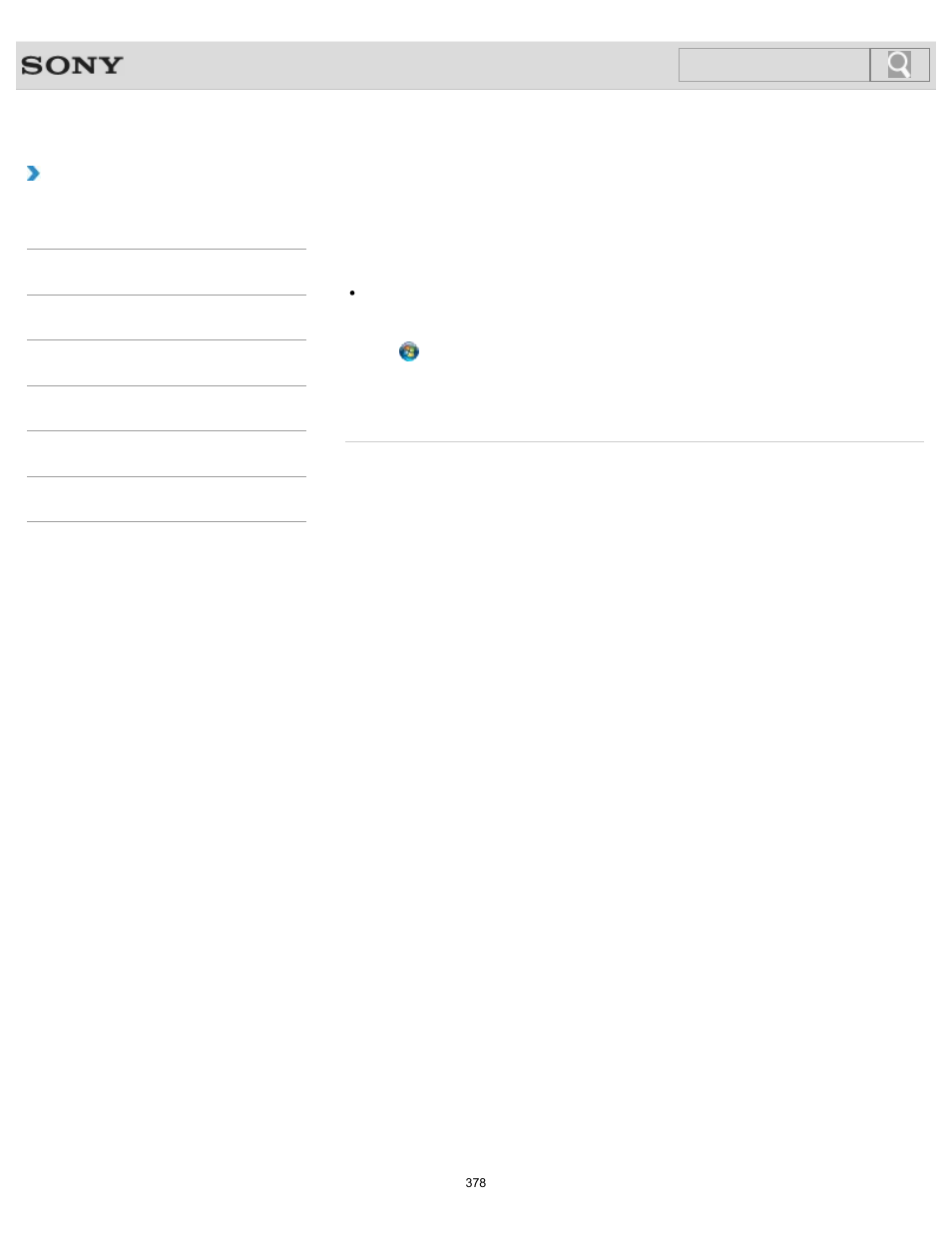 Troubleshooting, Search | Sony SVS1511BFXB User Manual | Page 378 / 407