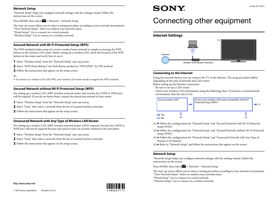 Sony KDL-40HX701 User Manual | 2 pages