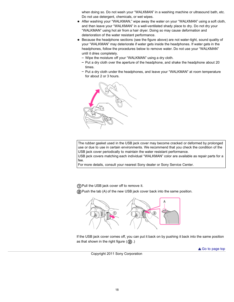 Sony NWZ-W262BLK User Manual | Page 18 / 80