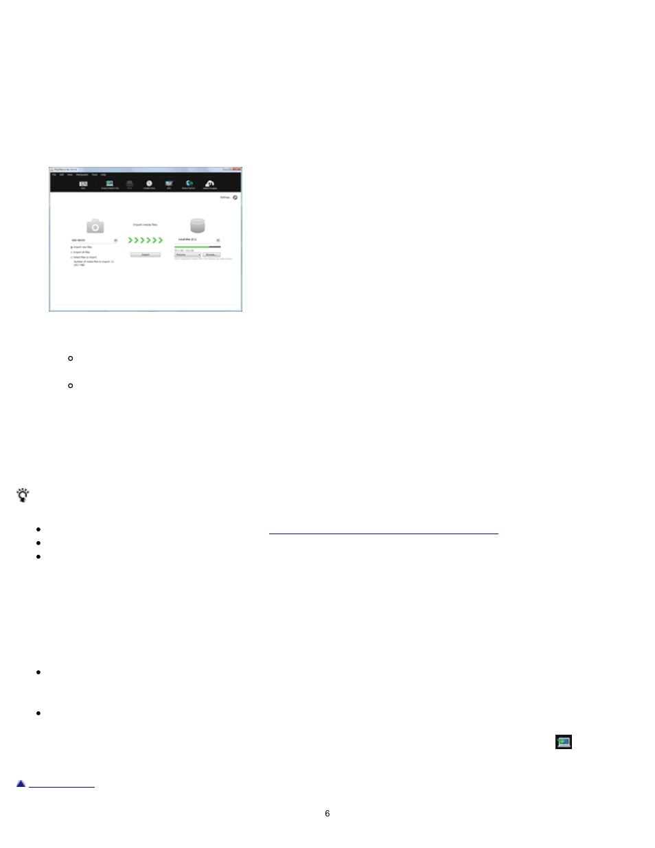 Importing videos and photos, From your camera to a, Computer | Sony PlayMemories Home User Manual | Page 6 / 17