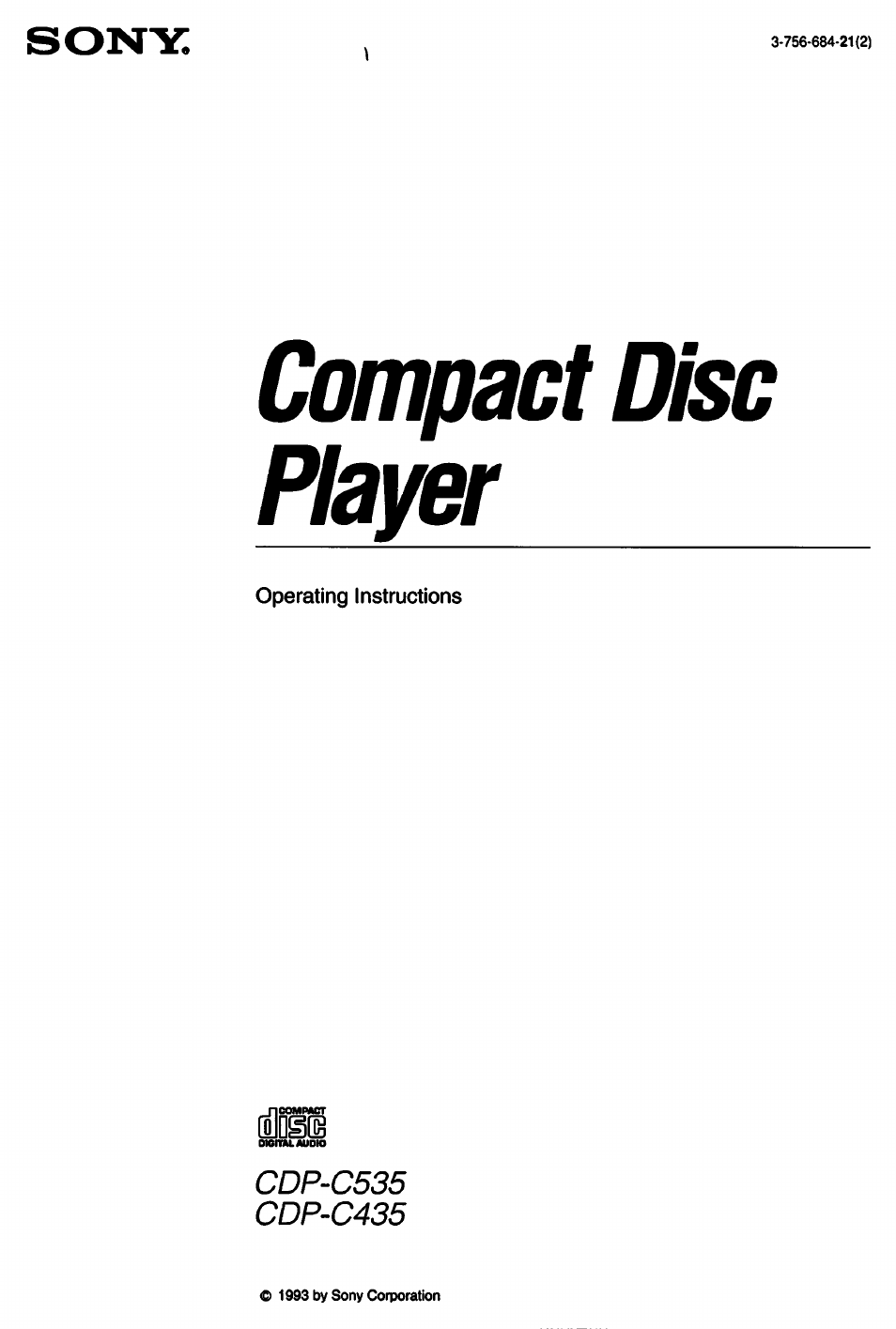 Sony CDP-C435 User Manual | 31 pages