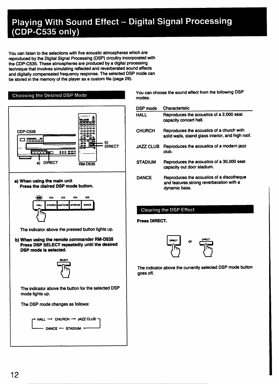 Omct i or | Sony CDP-C435 User Manual | Page 12 / 31