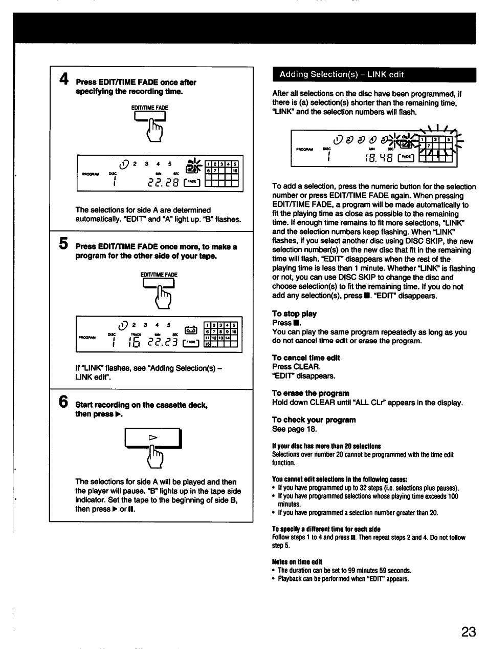 Sony CDP-C435 User Manual | Page 23 / 31