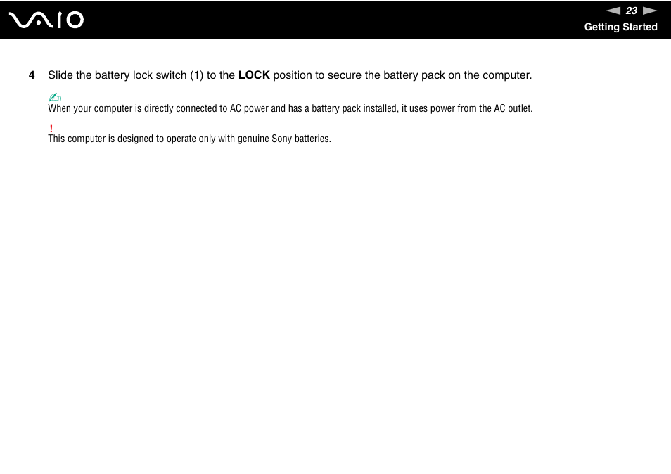 Sony VGN-SZ440 User Manual | Page 23 / 239