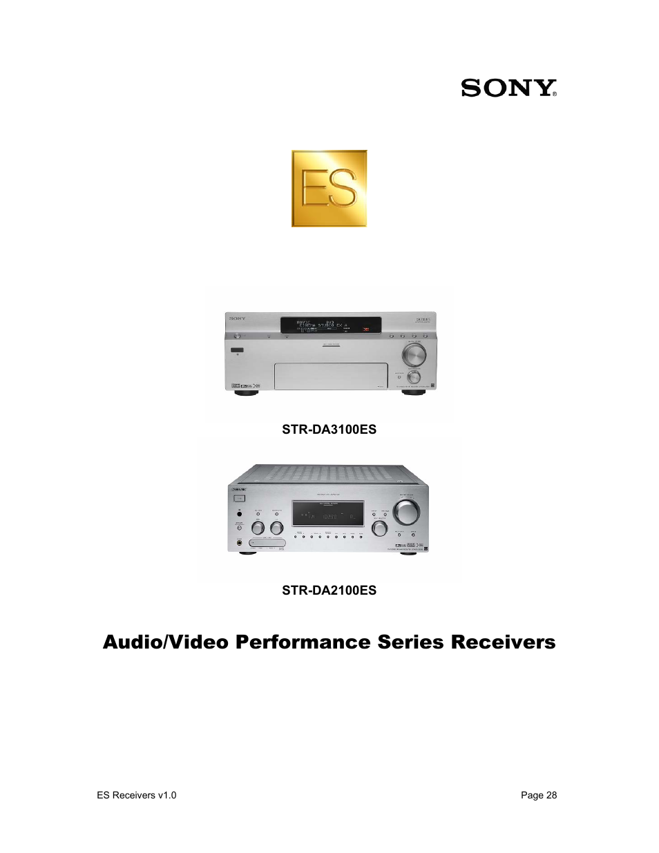 Audio/video performance series receivers | Sony STR-DA9000ES User Manual | Page 28 / 38