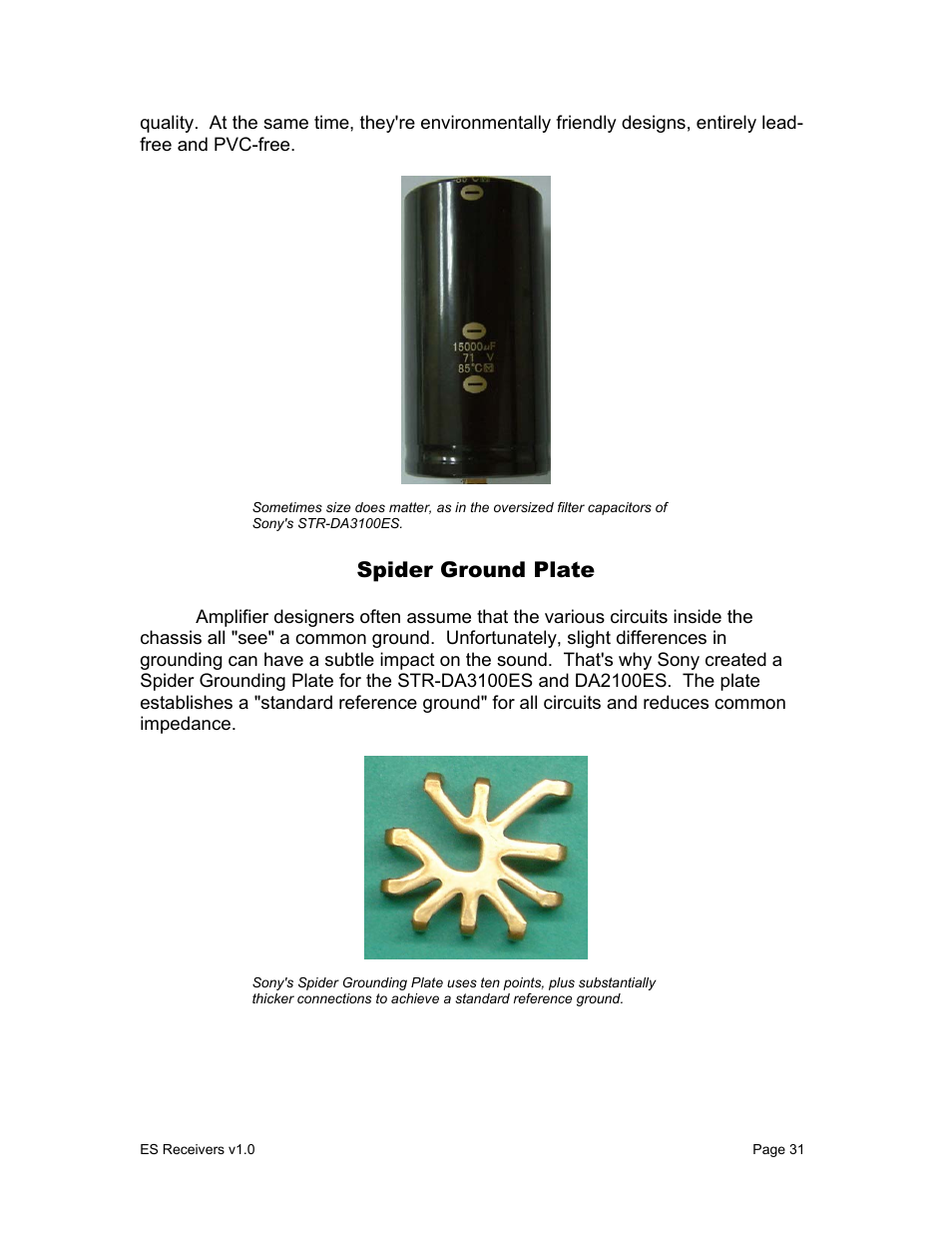 Spider ground plate | Sony STR-DA9000ES User Manual | Page 31 / 38