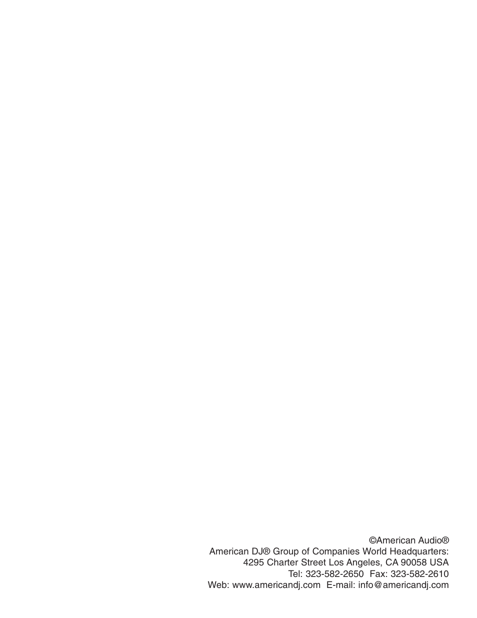 American Audio Power Drive 2.2 - Direct Drive Phono Turntable User Manual | Page 20 / 20