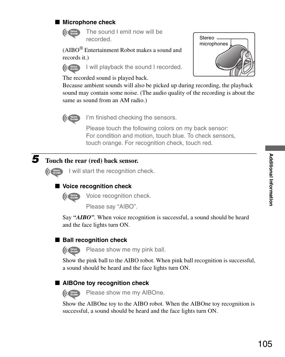 Sony ERS-7 User Manual | Page 105 / 120