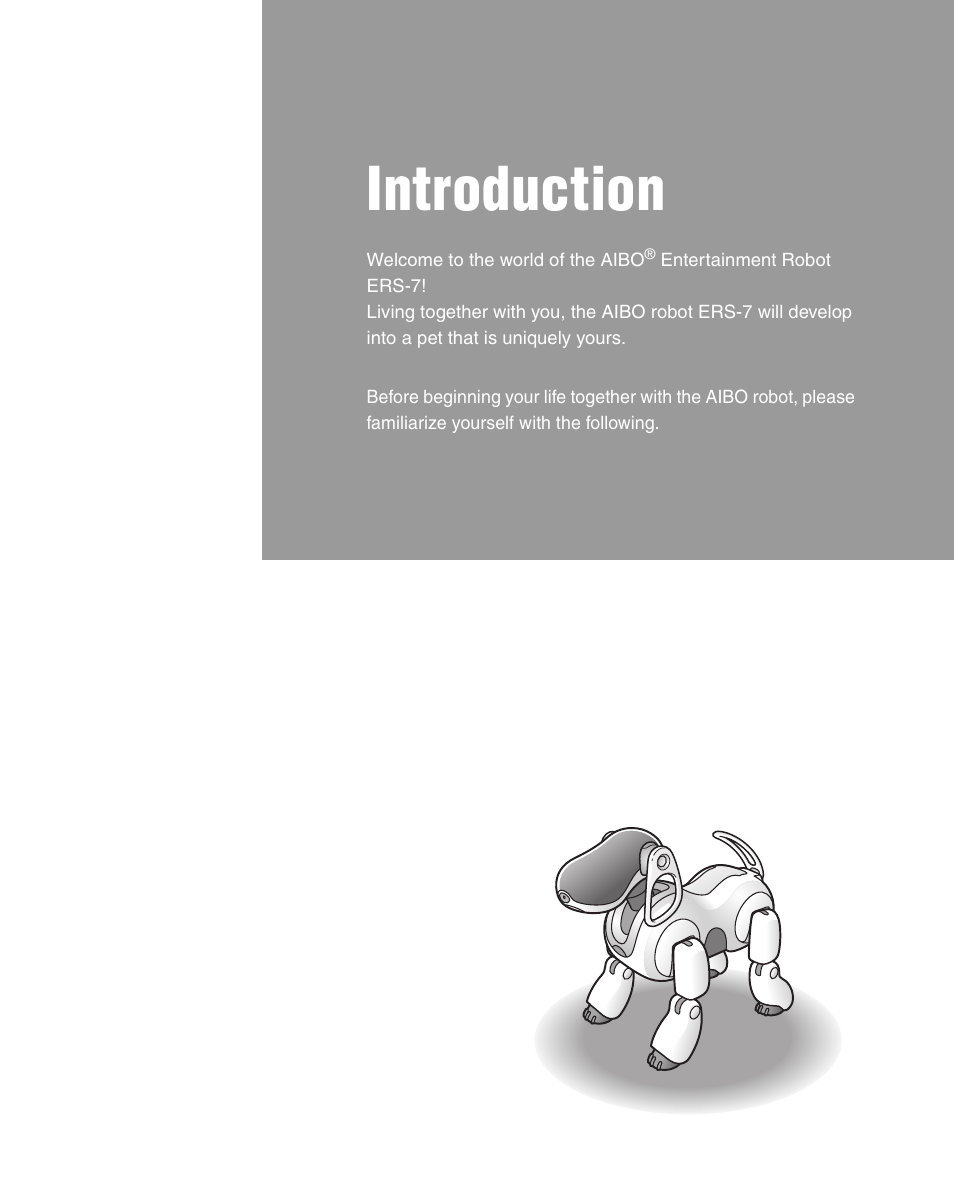 Sony ERS-7 User Manual | Page 13 / 120
