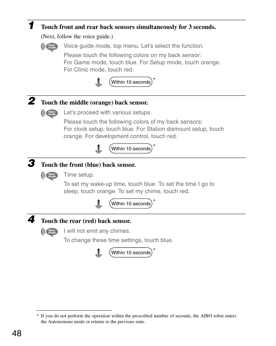 Sony ERS-7 User Manual | Page 48 / 120