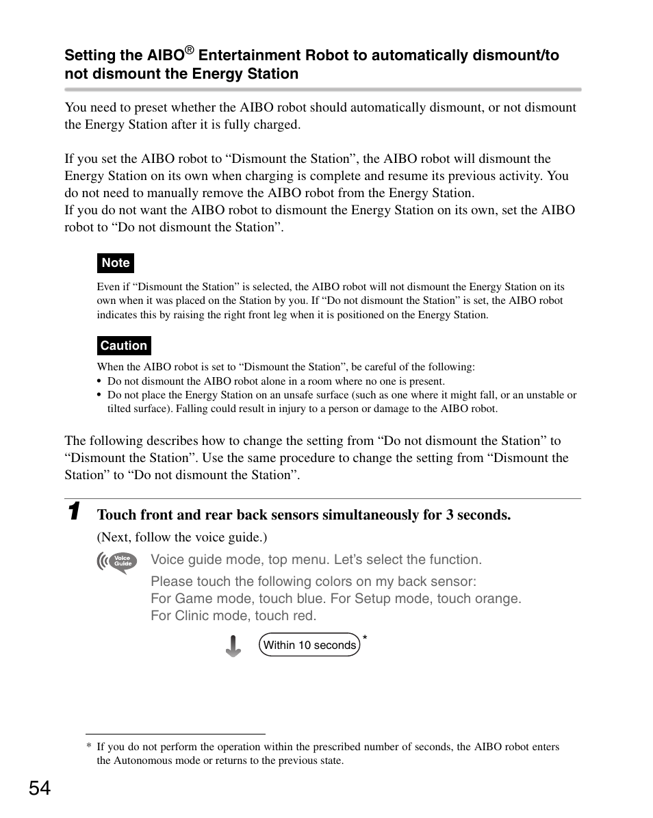 Sony ERS-7 User Manual | Page 54 / 120