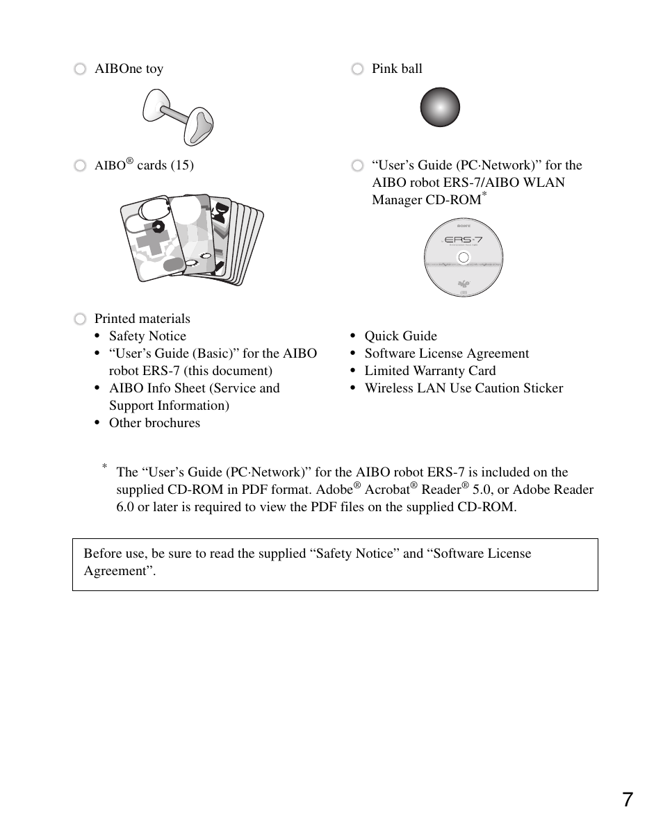 Sony ERS-7 User Manual | Page 7 / 120