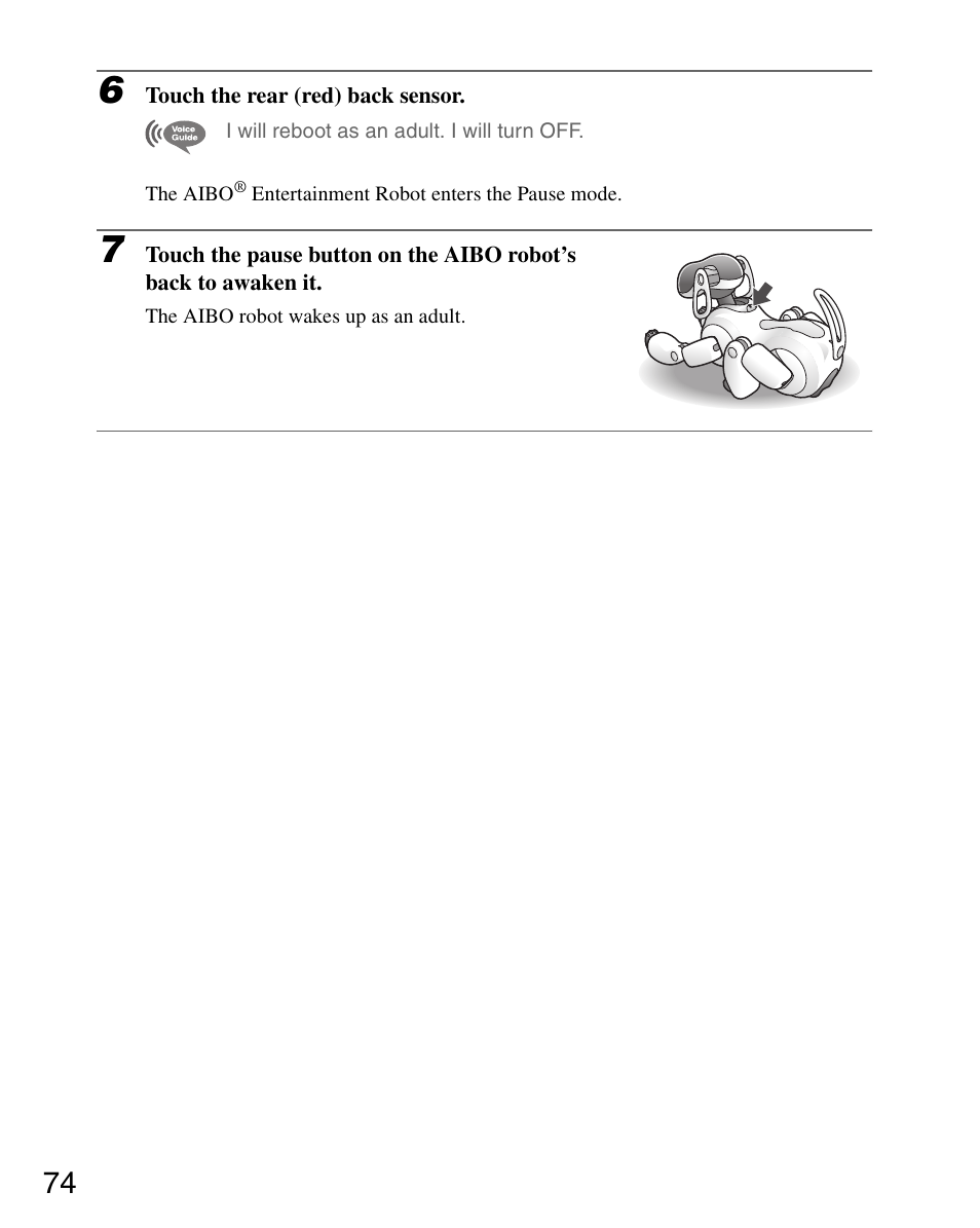 Sony ERS-7 User Manual | Page 74 / 120