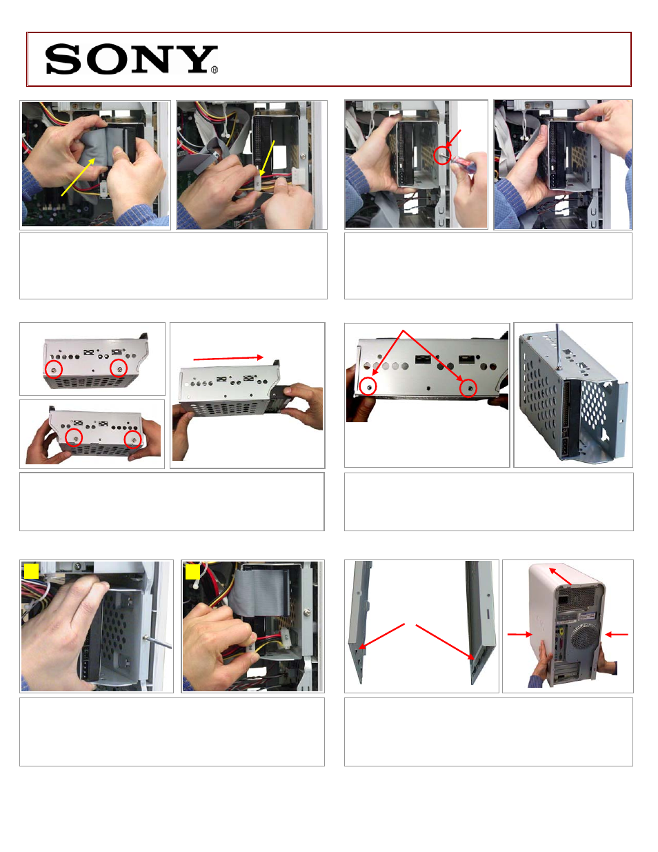 Sony PCV-RS Series Hard Disk Drive (Replacement Instructions) User Manual | Page 2 / 2