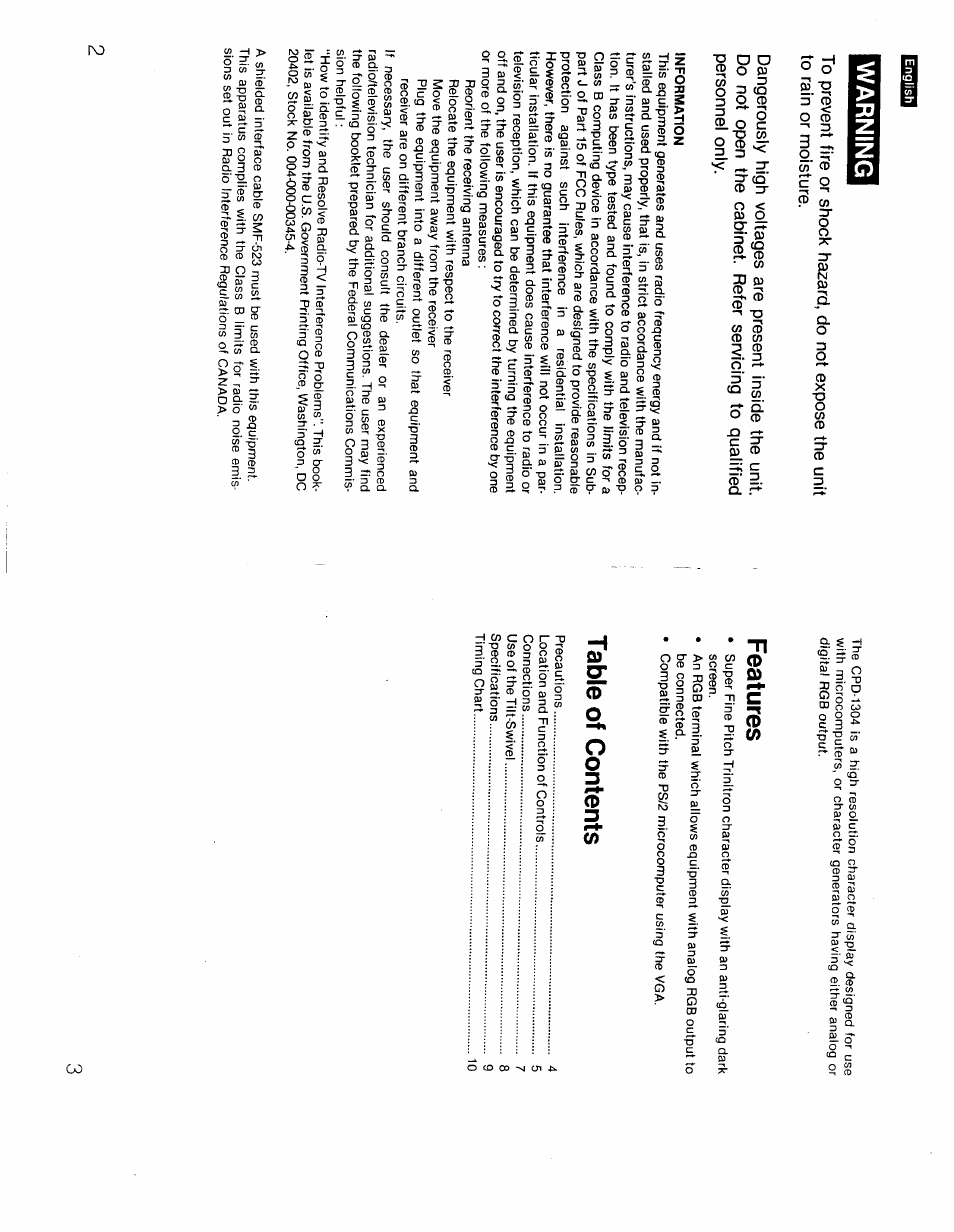 Sony CPD-1304C User Manual | Page 2 / 6