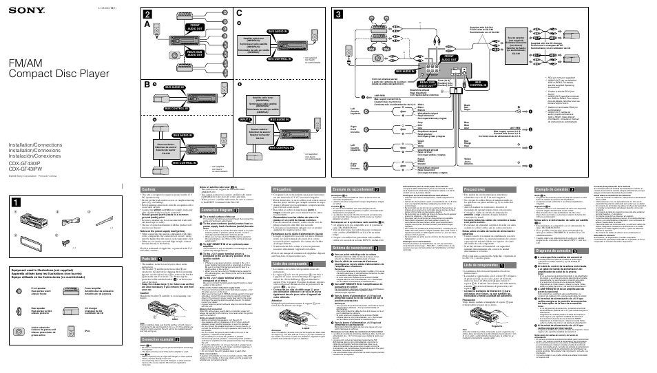 Sony CDX GT430IP User Manual | 2 pages