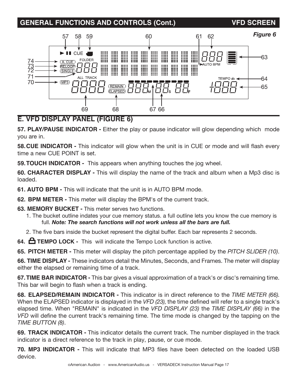 Reloop single auto cue | American Audio Versadeck User Manual | Page 17 / 48
