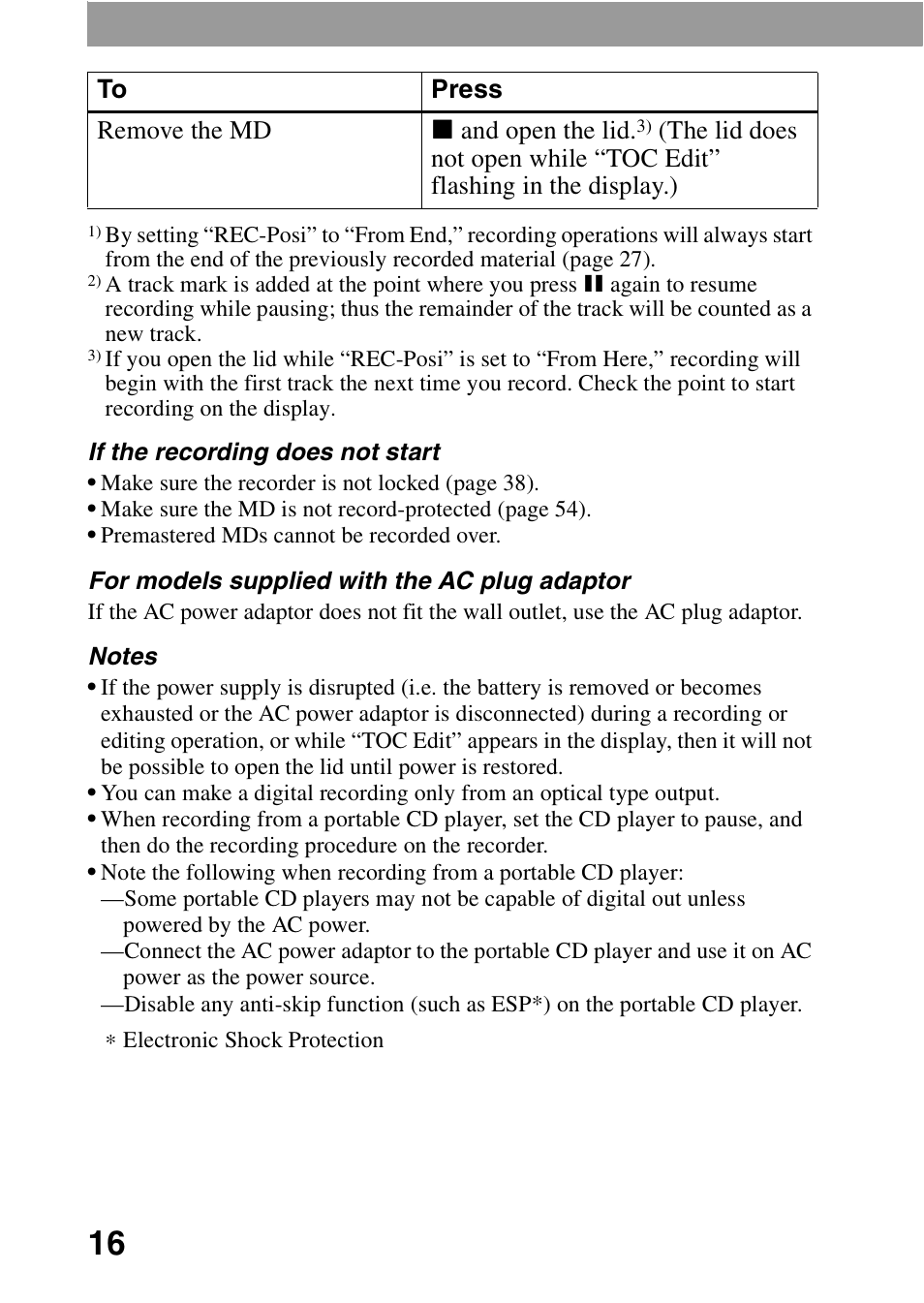 Sony MZ-R700 User Manual | Page 16 / 68