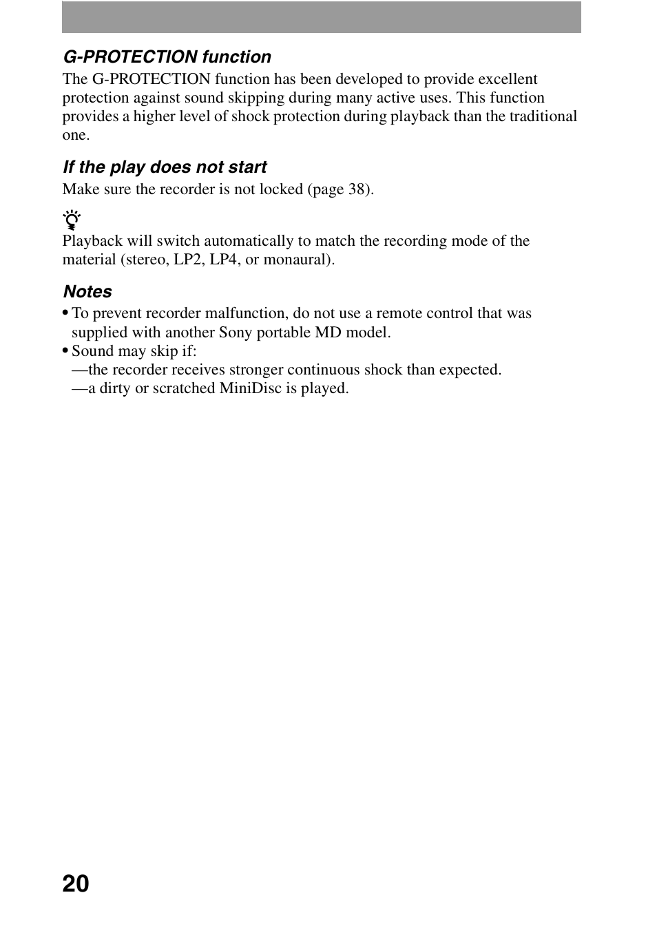Sony MZ-R700 User Manual | Page 20 / 68