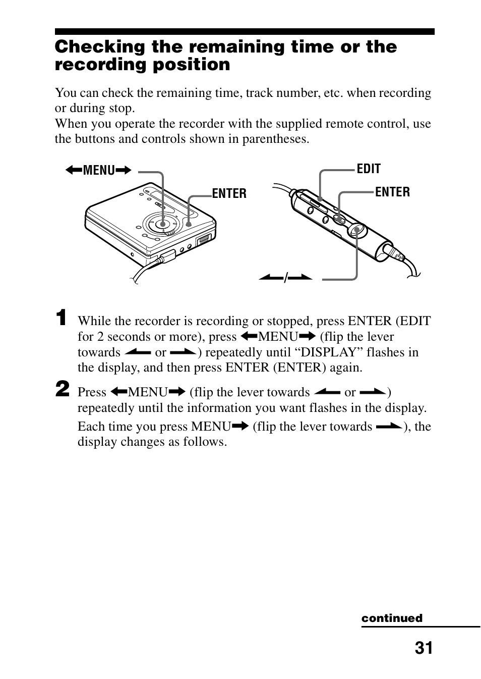 Sony MZ-R700 User Manual | Page 31 / 68