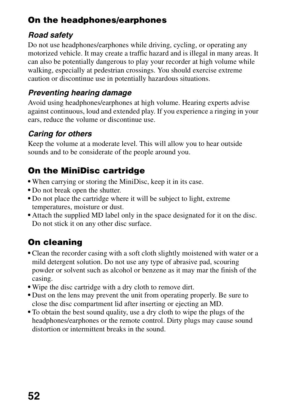 Sony MZ-R700 User Manual | Page 52 / 68