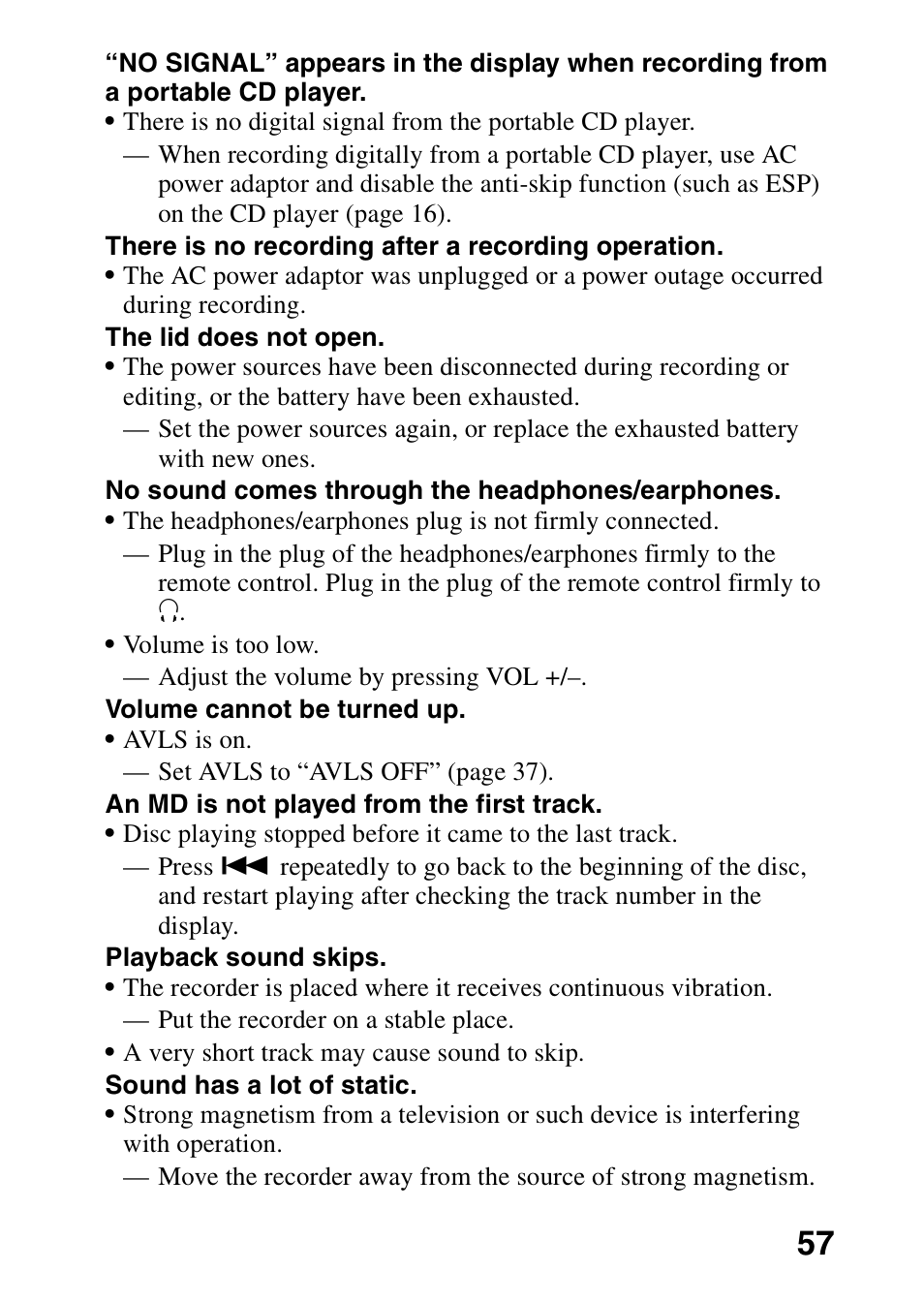 Sony MZ-R700 User Manual | Page 57 / 68