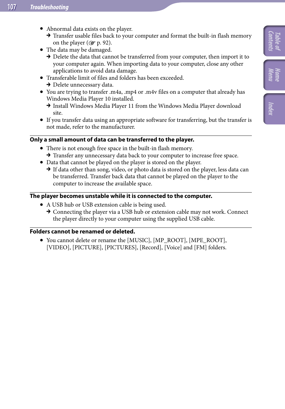 Sony NWZ-S544 User Manual | Page 107 / 134