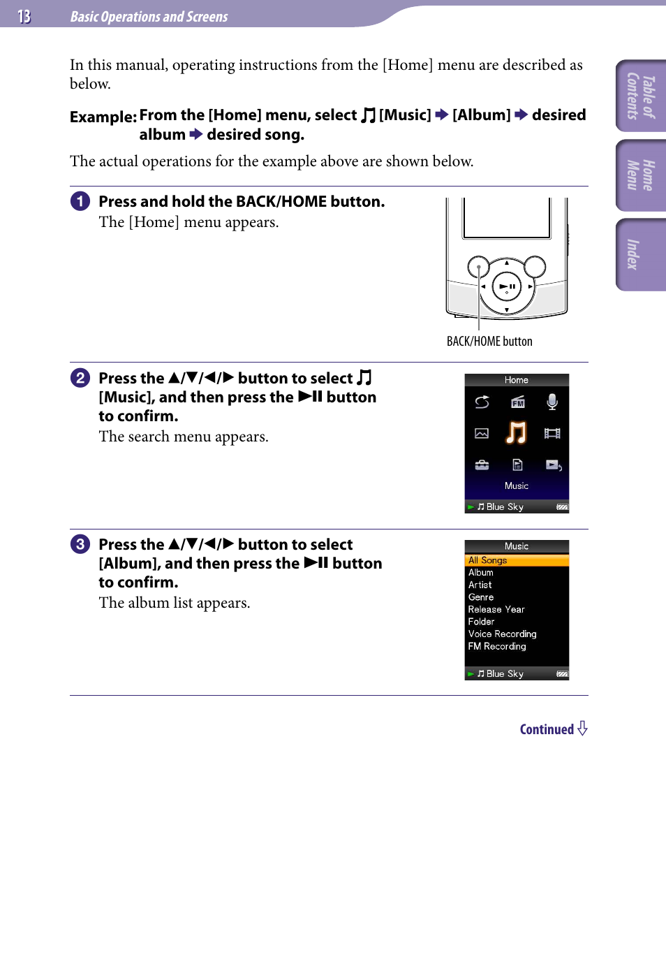 Sony NWZ-S544 User Manual | Page 13 / 134