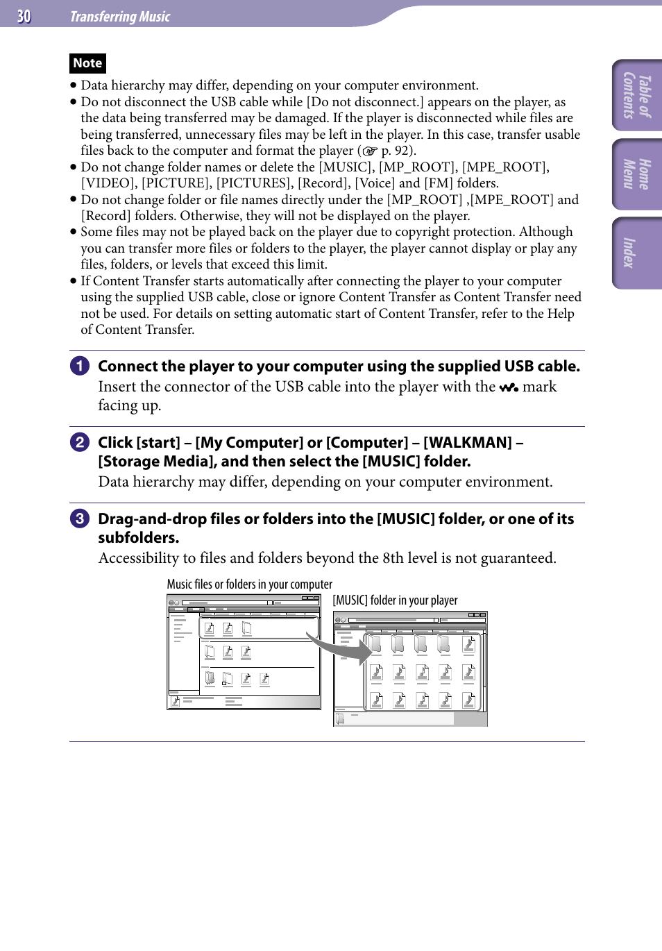 Sony NWZ-S544 User Manual | Page 30 / 134