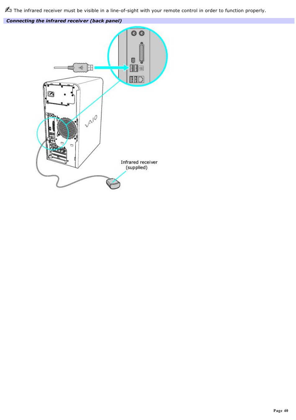 Sony PCV-RS600CG User Manual | Page 40 / 182