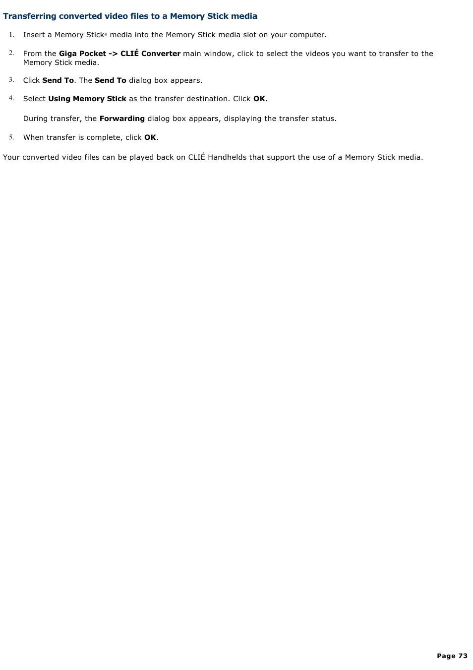 Sony PCV-RS600CG User Manual | Page 73 / 182