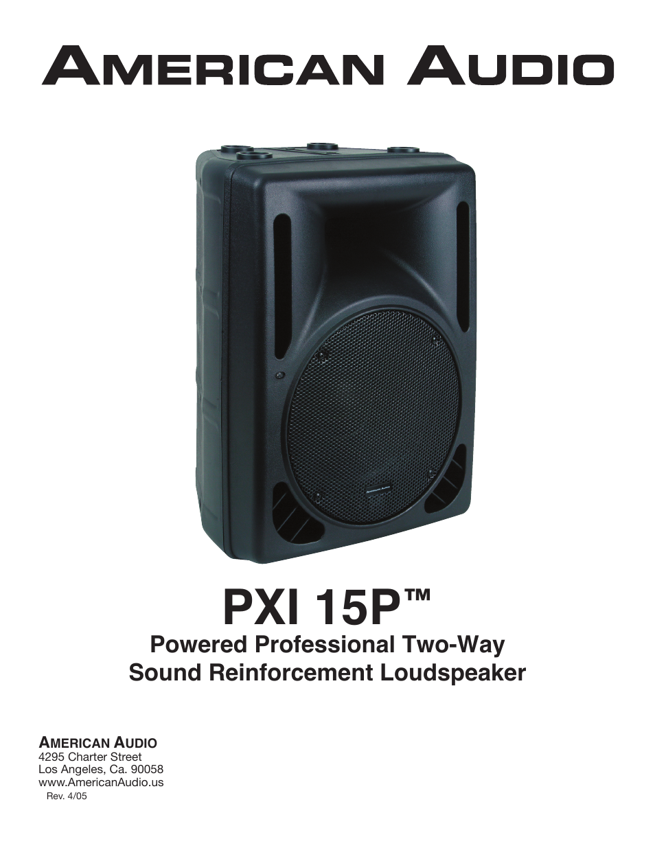 American Audio PXI 15P User Manual | 17 pages