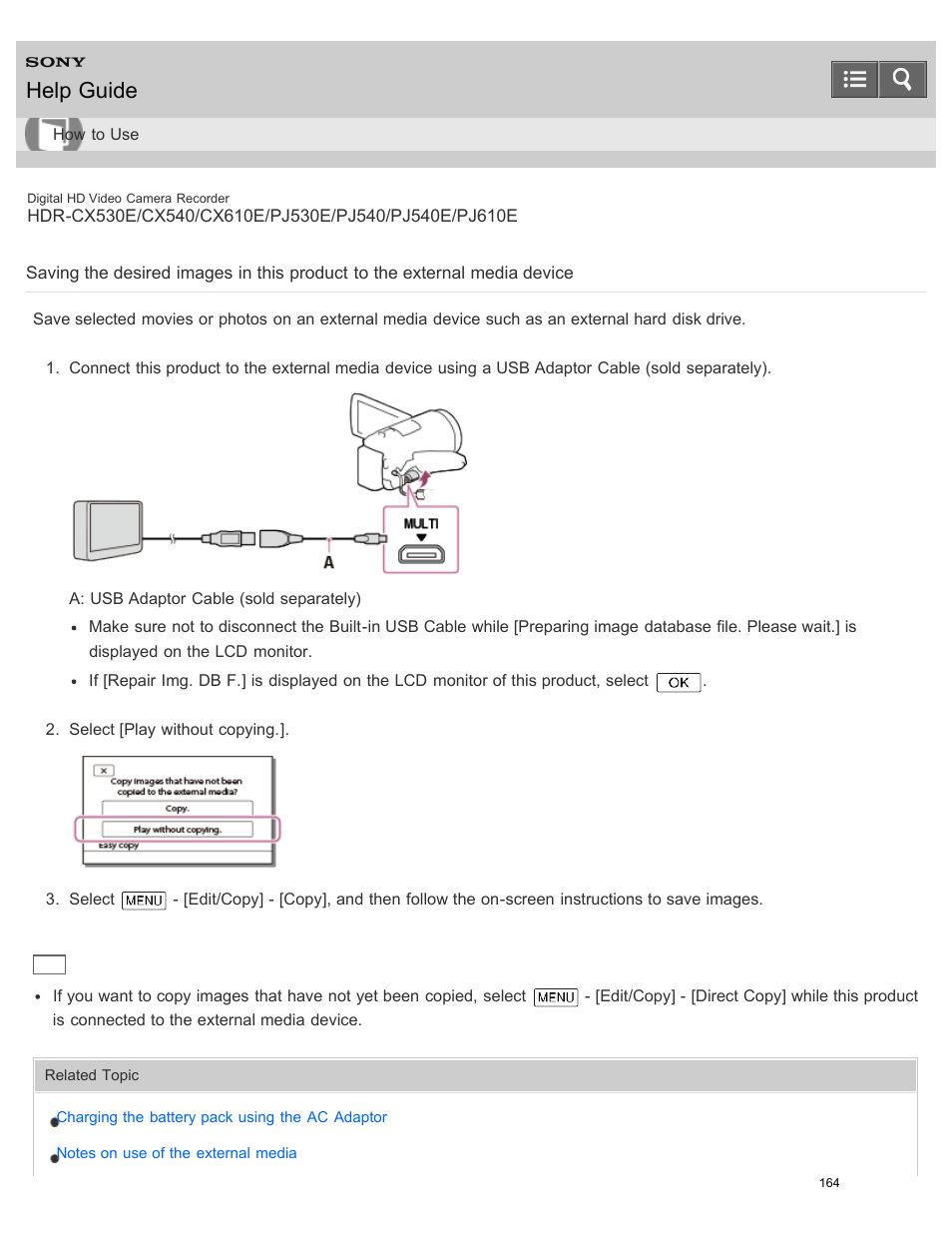 Help guide | Sony HDR-PJ540 User Manual | Page 175 / 394