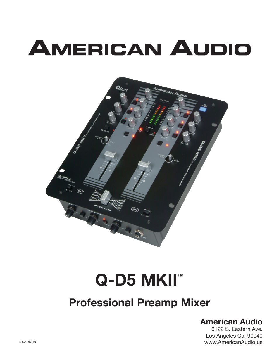 American Audio Q-D5 MKII User Manual | 16 pages