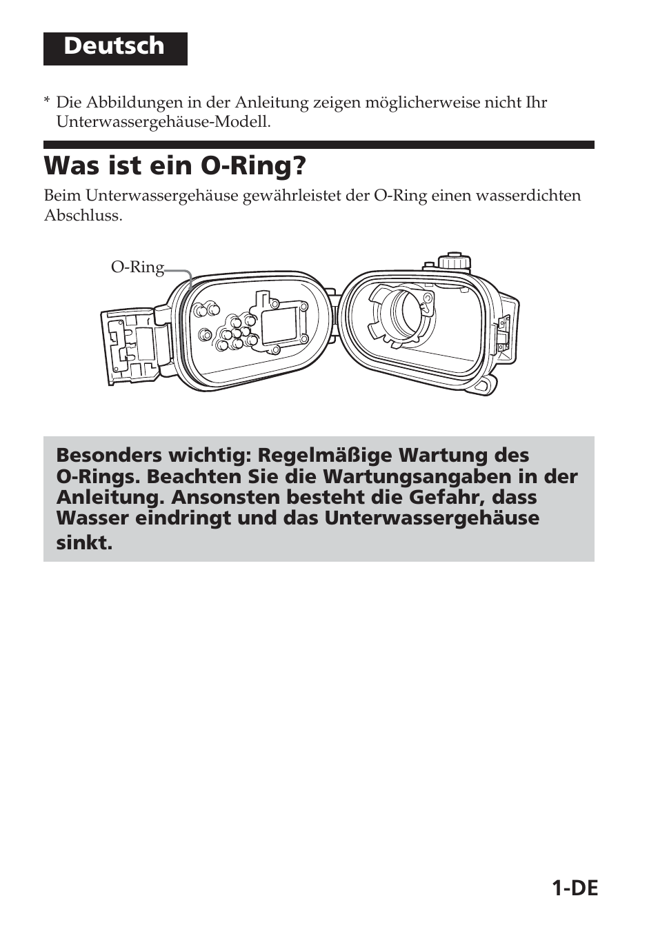 Was ist ein o-ring, Deutsch | Sony MPK-THB User Manual | Page 15 / 64