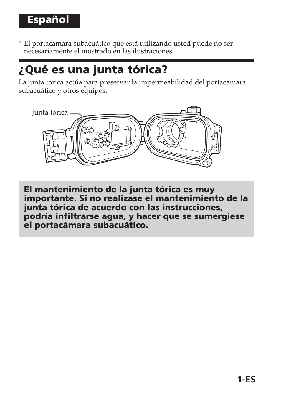 Qué es una junta tórica, Español | Sony MPK-THB User Manual | Page 27 / 64