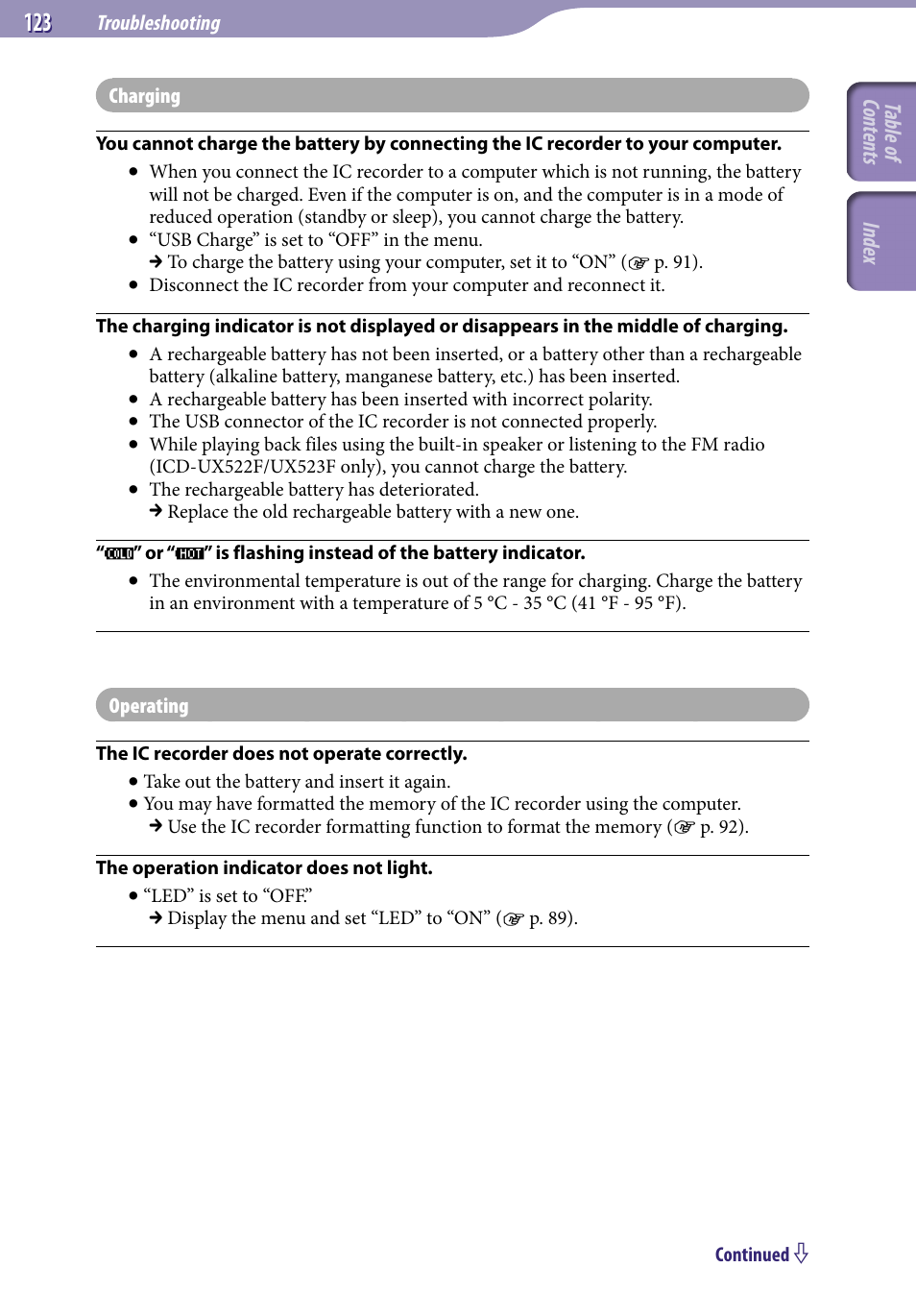 Sony ICD-UX523BLK User Manual | Page 123 / 140