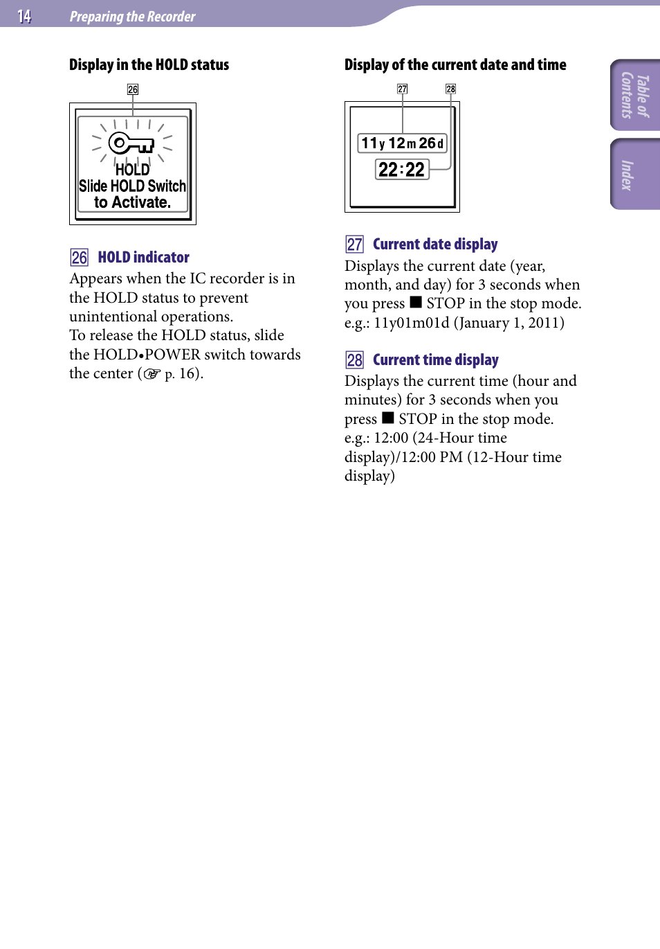 Sony ICD-UX523BLK User Manual | Page 14 / 140