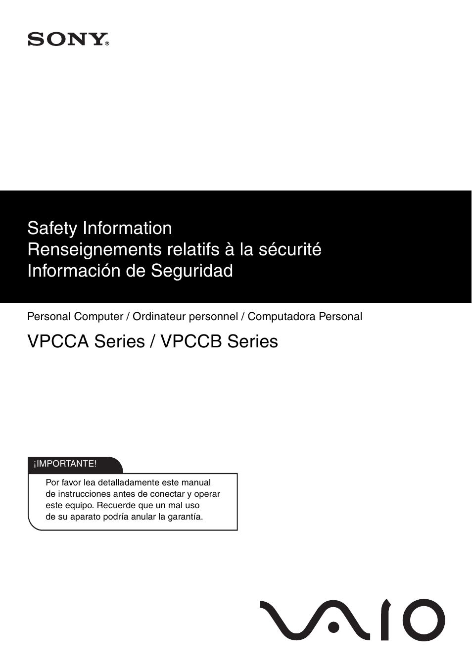 Sony VPCCB2AFX User Manual | 24 pages