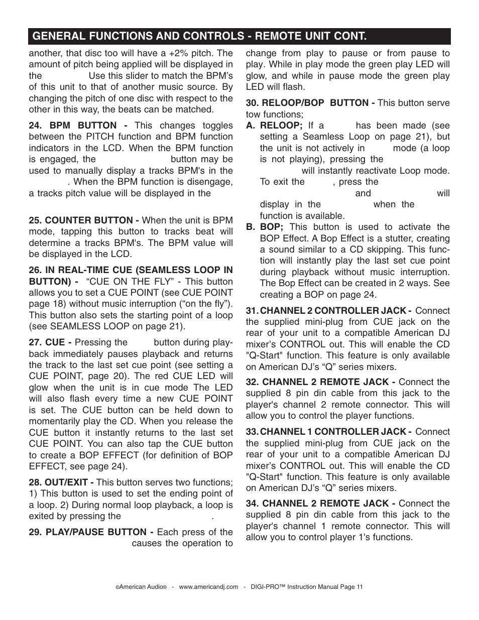 American Audio DIGI-PRO User Manual | Page 11 / 32