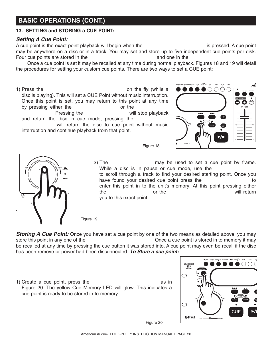 Basic operations (cont.) | American Audio DIGI-PRO User Manual | Page 20 / 32