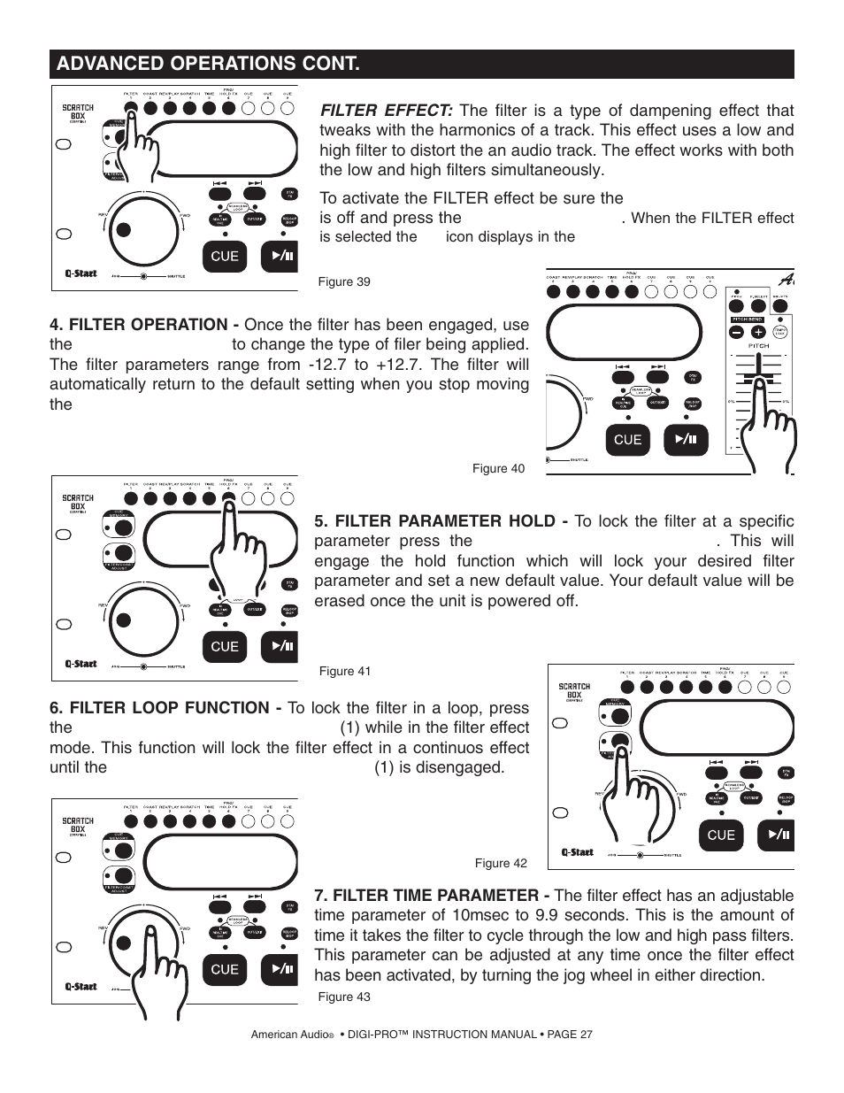 Advanced operations cont | American Audio DIGI-PRO User Manual | Page 27 / 32