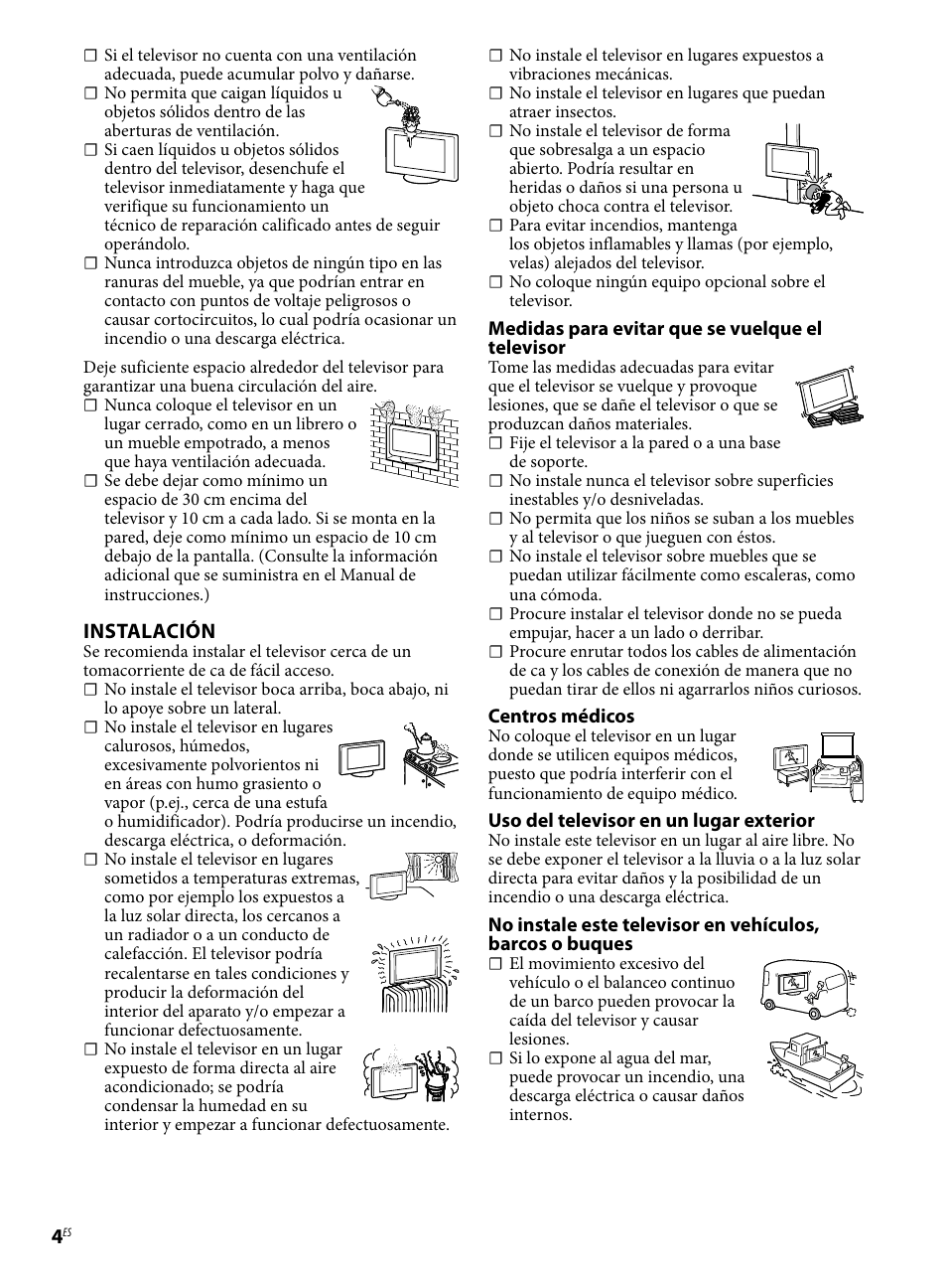 Instalación | Sony KDL-46BX421 User Manual | Page 16 / 20