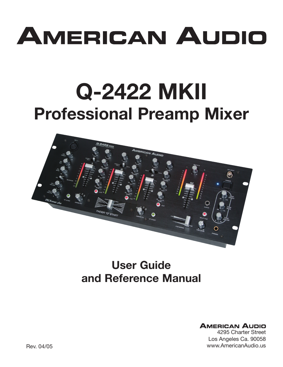 American Audio Q-2422 MKII User Manual | 21 pages