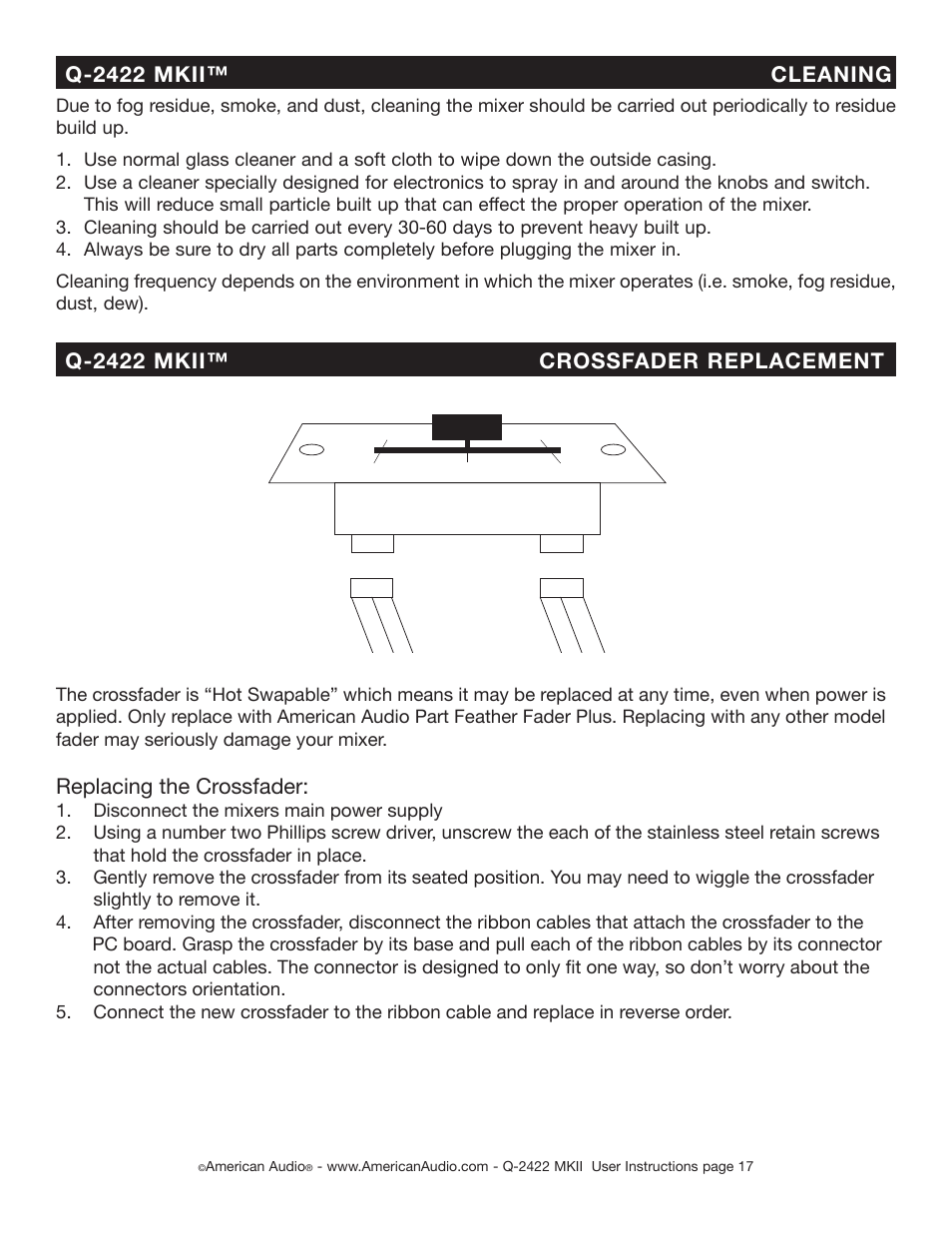 American Audio Q-2422 MKII User Manual | Page 17 / 21