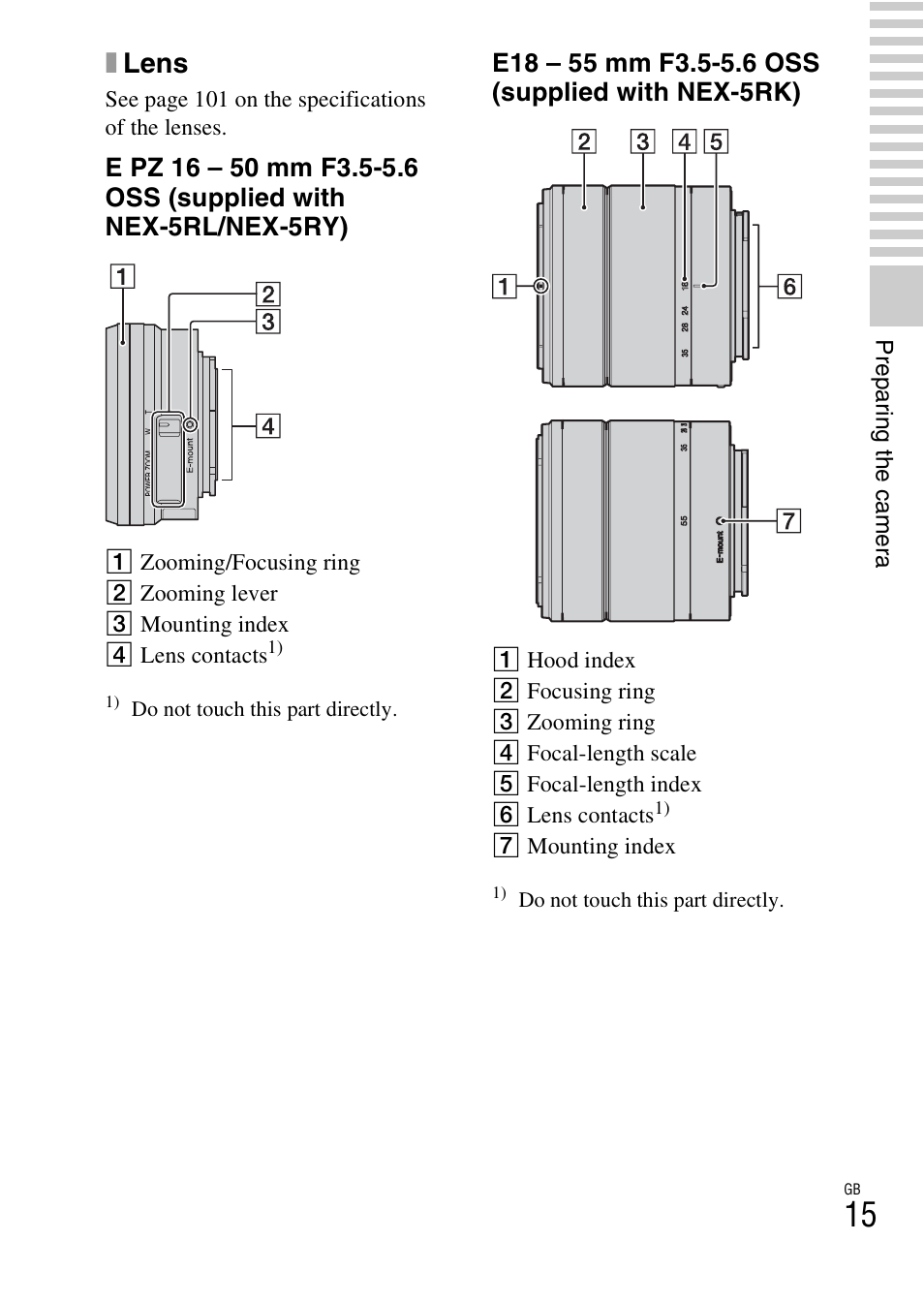 Xlens | Sony NEX-5R User Manual | Page 15 / 107